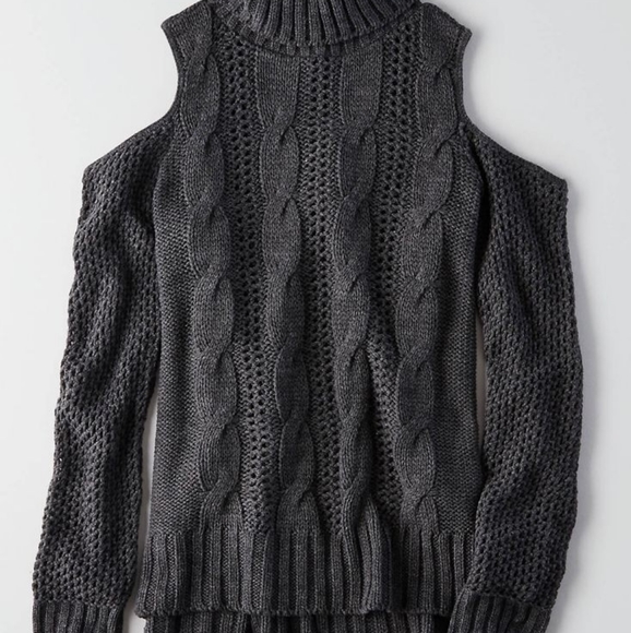 Cold Shoulder Turtleneck Sweater - Picture 3 of 3